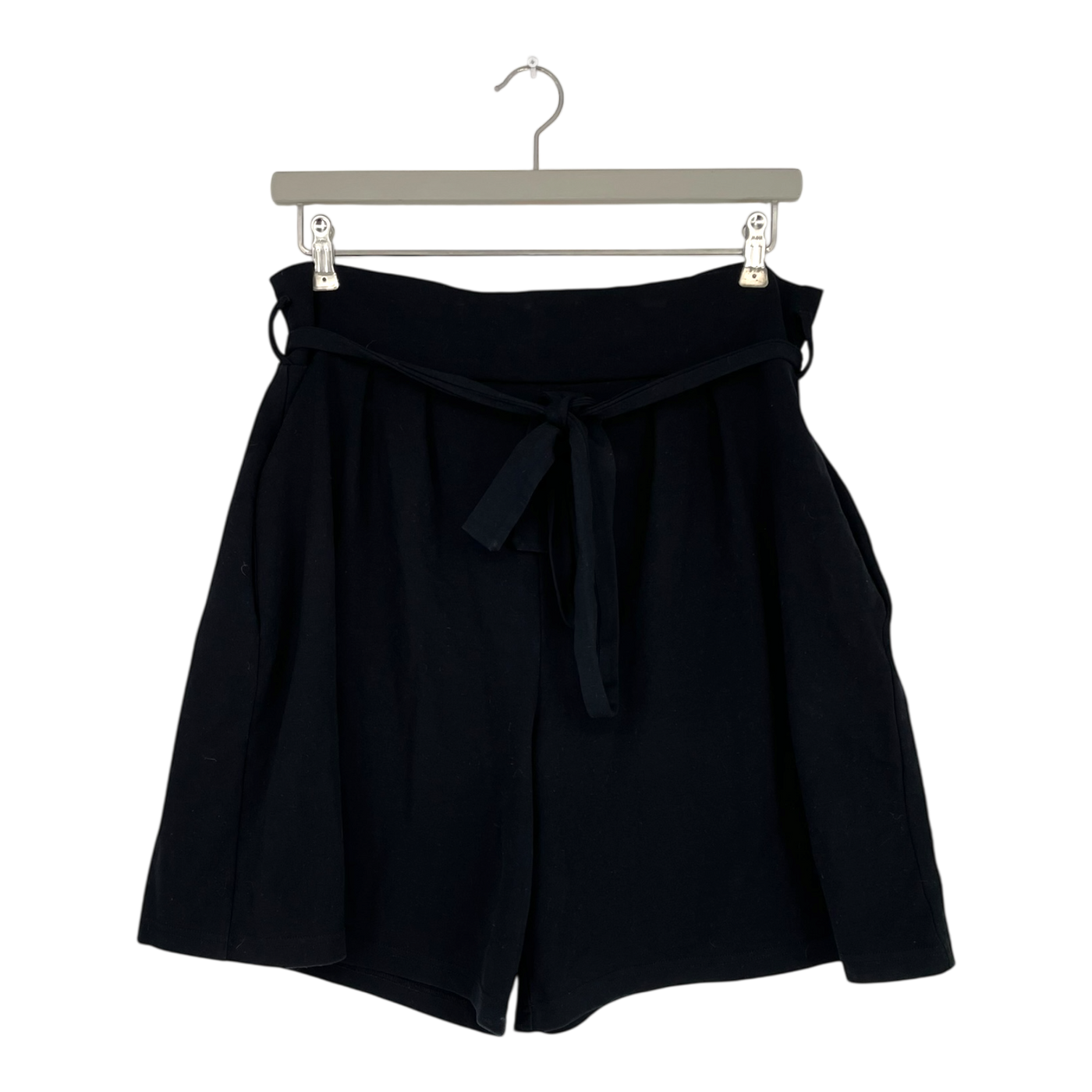 Riva Clothing belted sweatpant shorts, black | woman XL