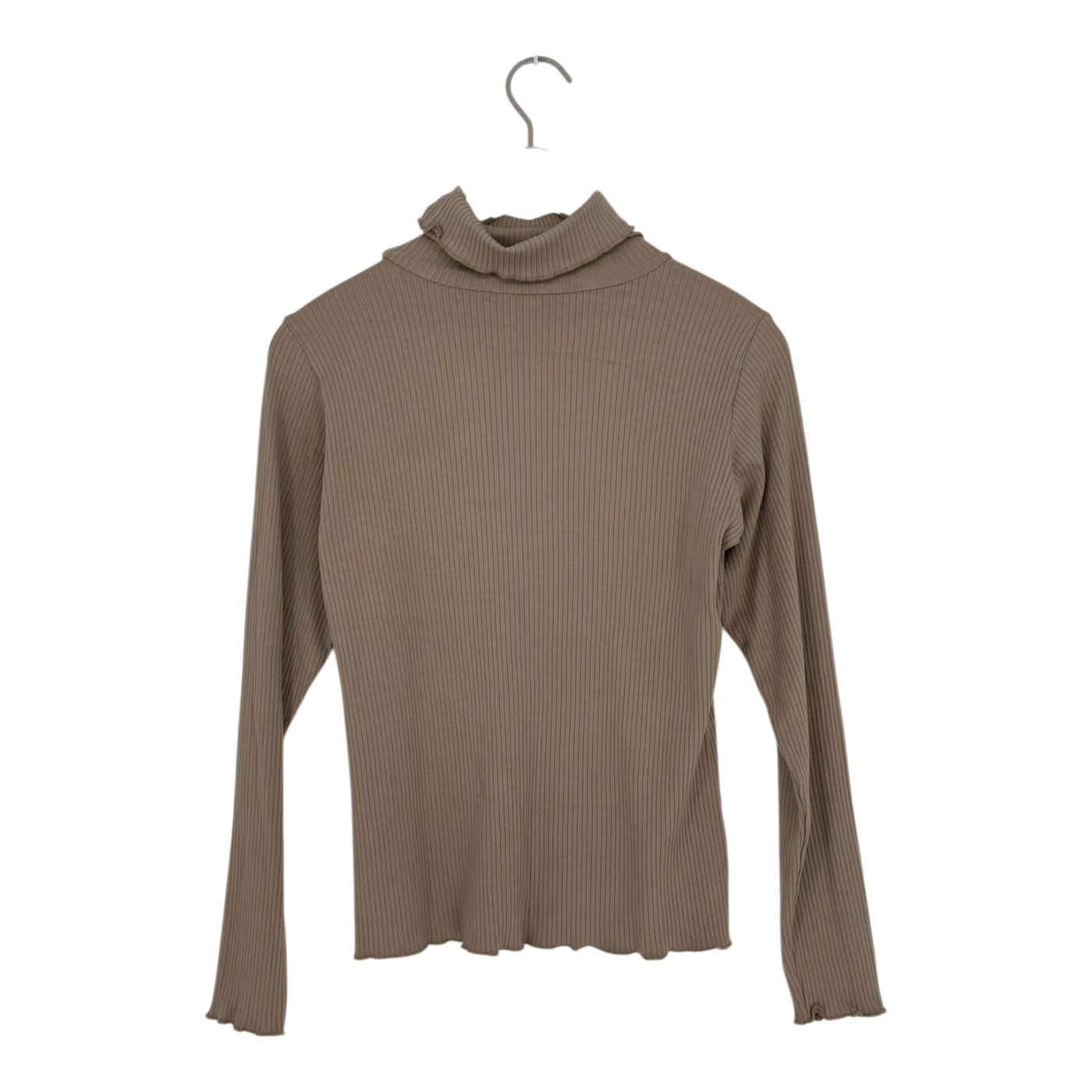 Kaiko rib turtleneck shirt, beige | woman L
