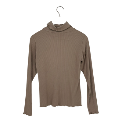 Kaiko rib turtleneck shirt, beige | woman L