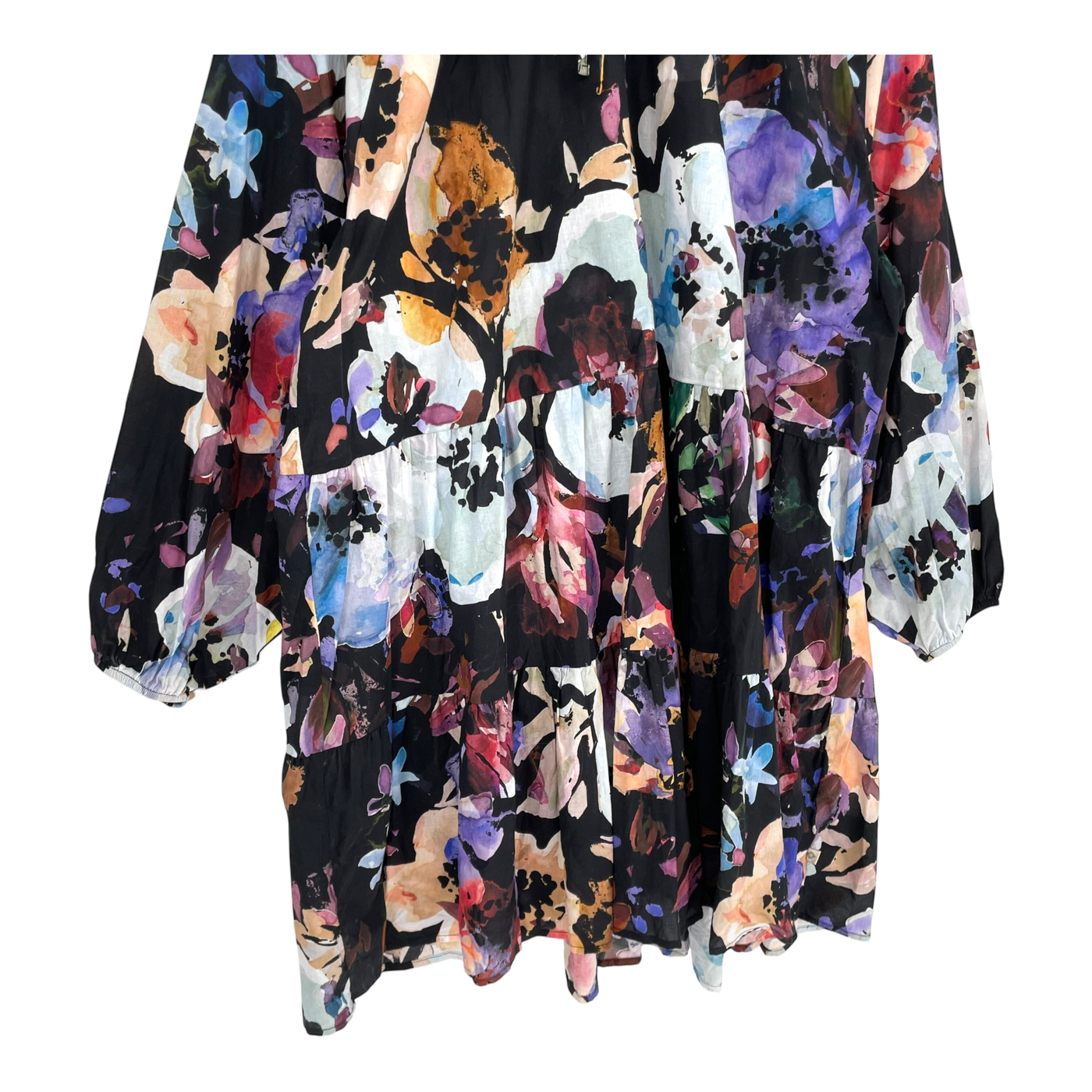 Kaiko voluminous tunic, black anemone | woman XL