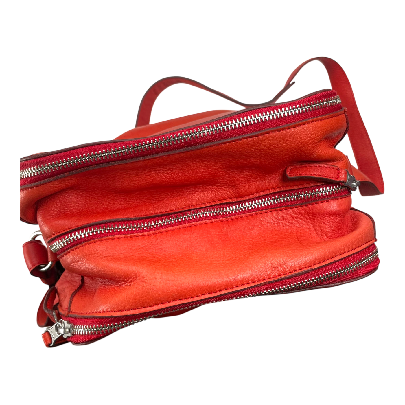 Harold's Bags leather tryo shopper, red