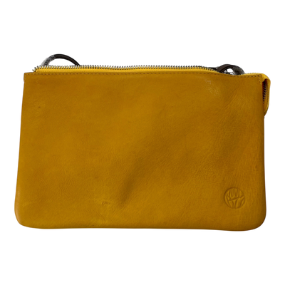 Harold's Bags leather chaza crossbag medium, yellow