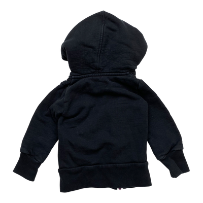 Gugguu zipper hoodie, black | 86cm