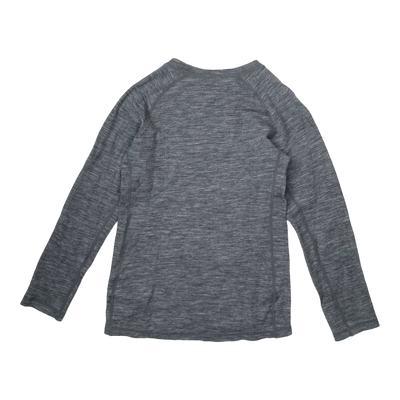 Reima kinsei wool base layer set, grey | 130cm