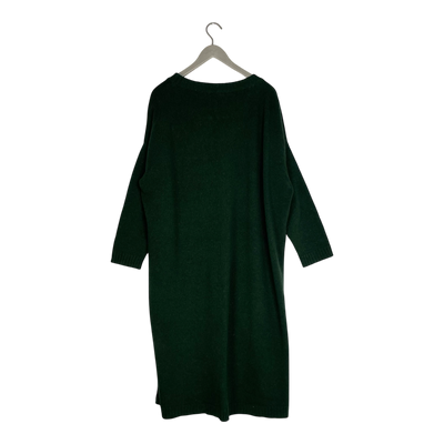 Papu wool knit dress, forest green | woman XL/XXL