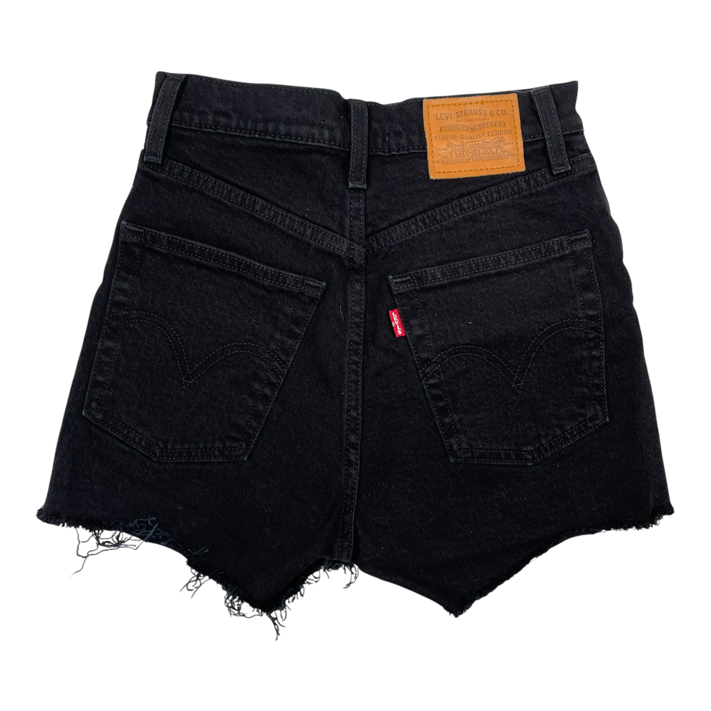 Levi's rib cage shorts, black denim | W23