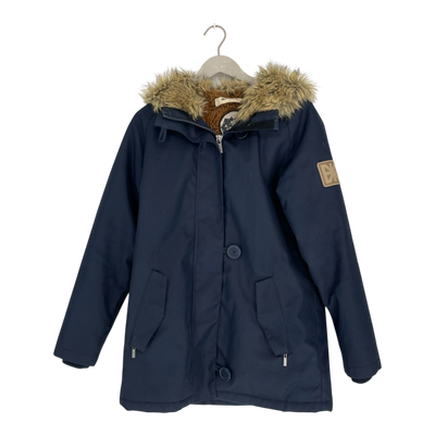 Makia winter parka jacket, blue | man XS