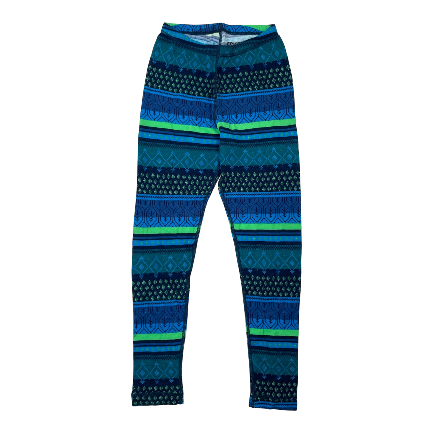 Reima taitoa wool baselayer set, blue/green | 130cm