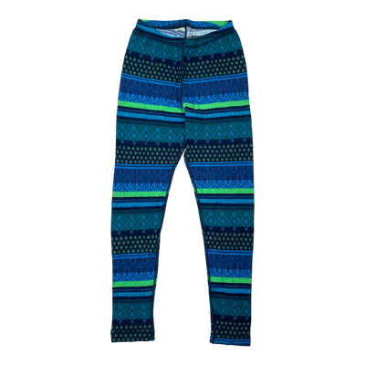 Reima taitoa wool baselayer set, blue/green | 130cm