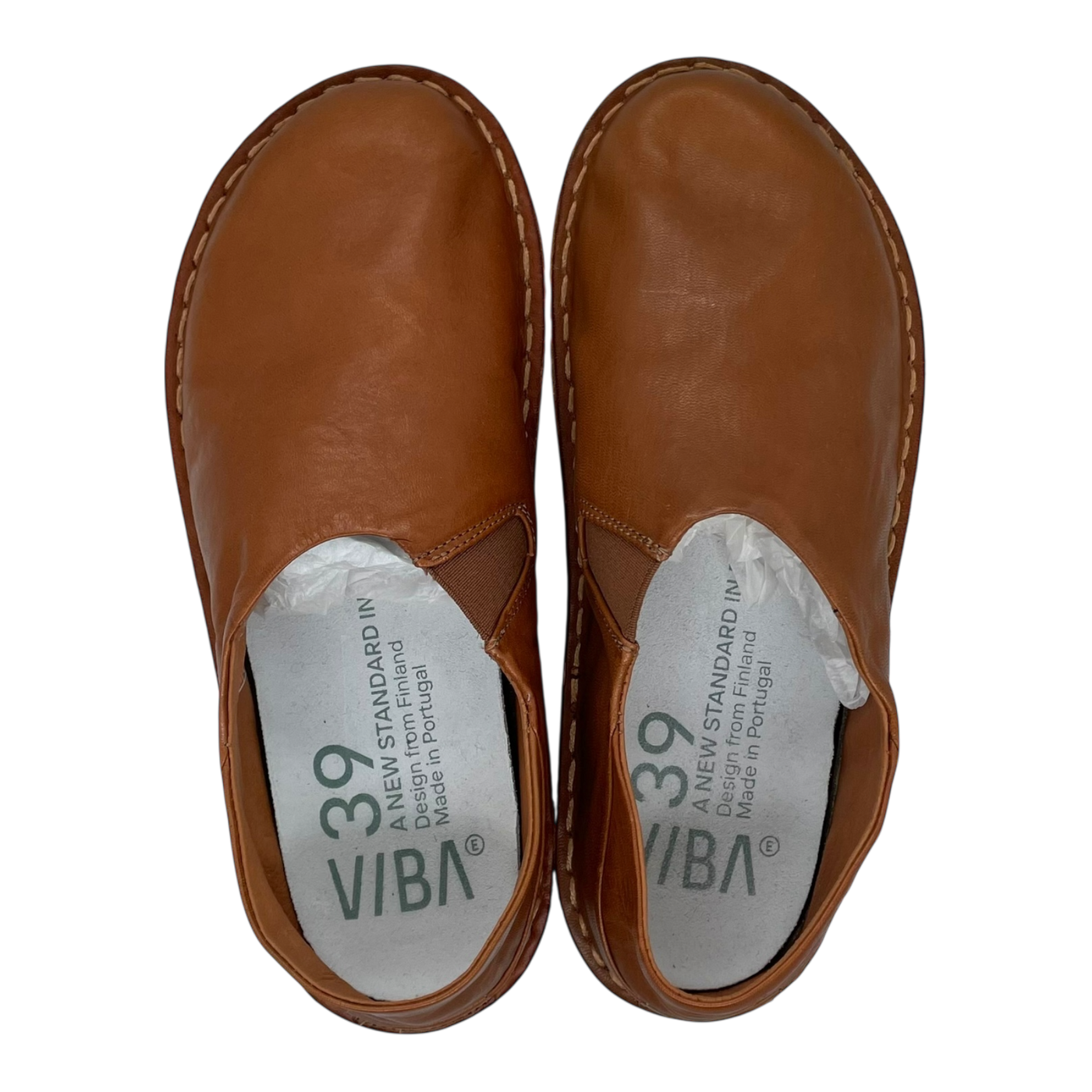 VIBAe Zuma leather shoes, cognac brown | 39