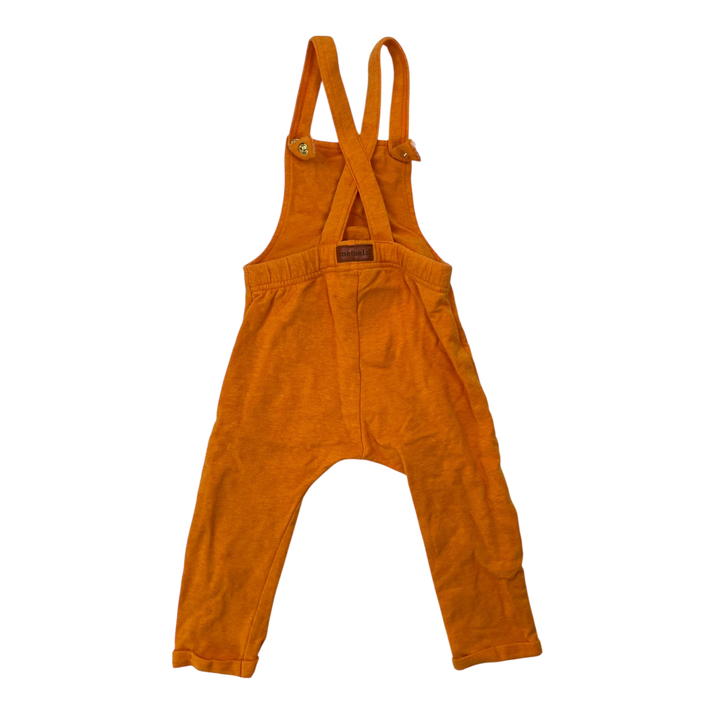 Metsola sweat dungarees, orange | 74cm