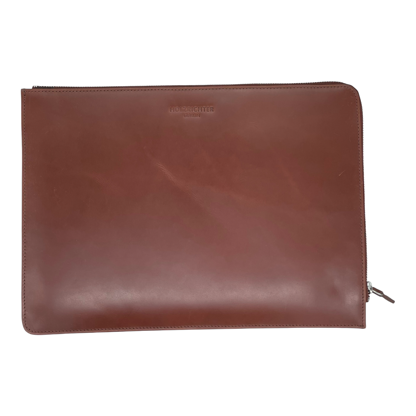 Holzrichter leather laptop sleeve, brown