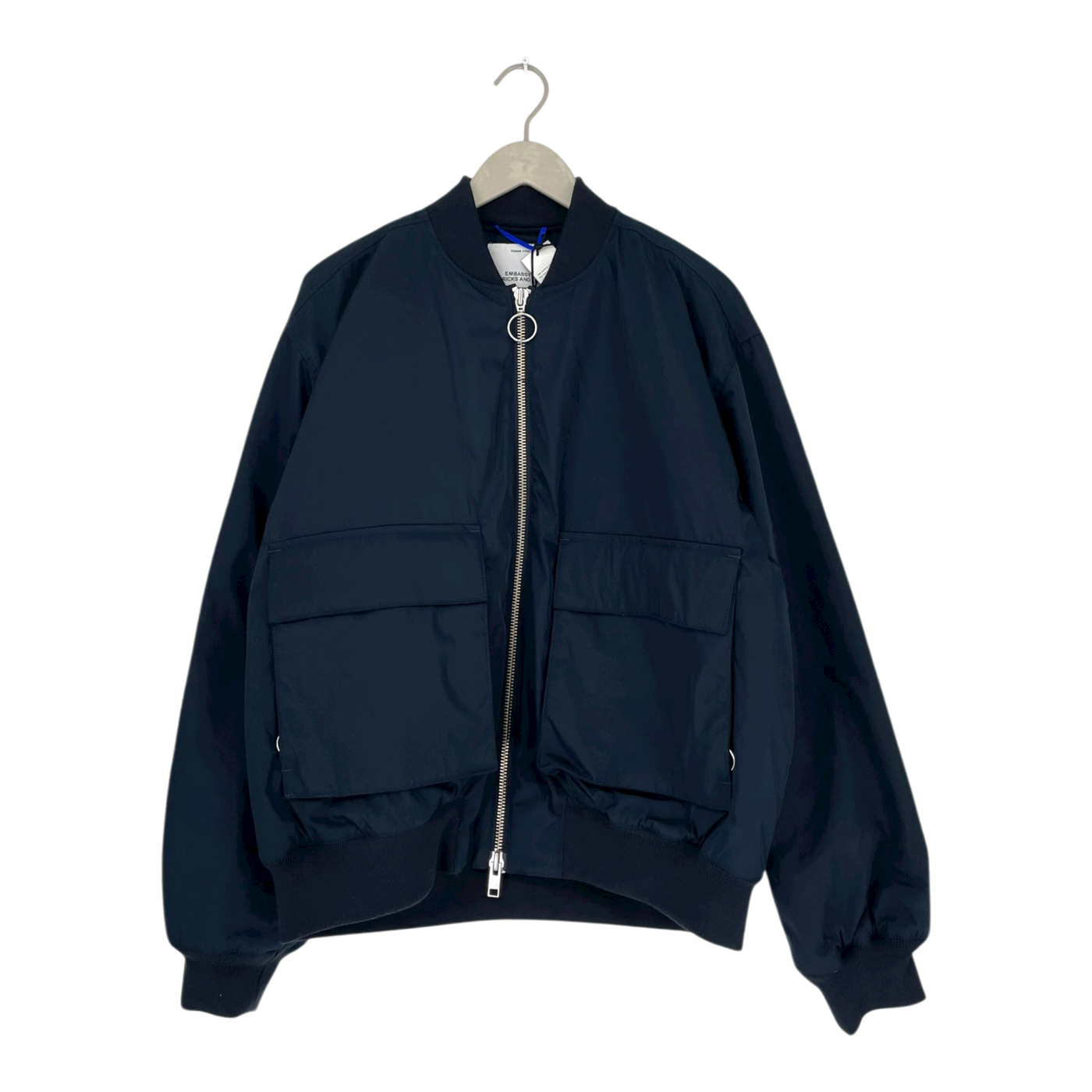 Embassy of Bricks and Logs mapes bomber jacket, navy blue | unisex L
