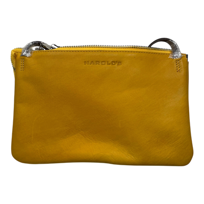 Harold's Bags leather chaza crossbag medium, yellow