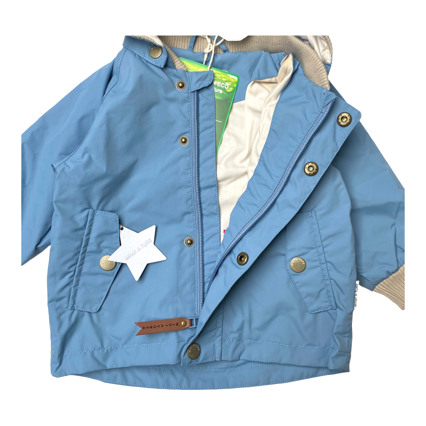 Mini A Ture wally midseason jacket, windward blue | 74cm