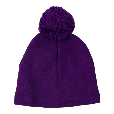 Mini Rodini beanie with pom, purple | 3-9y