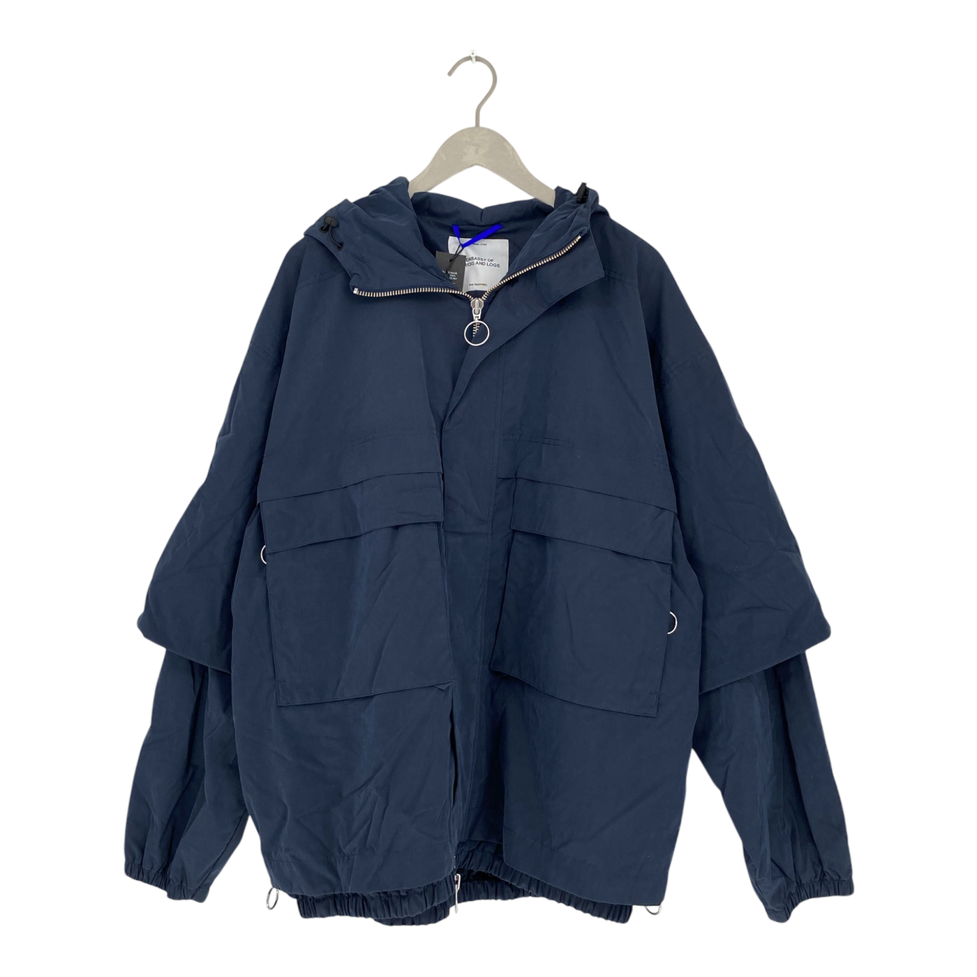 Embassy of Bricks and Logs tuby utility jacket, navy blue | unisex L