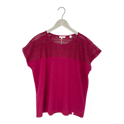 Tranquillo lace t-shirt, aniline red | woman M