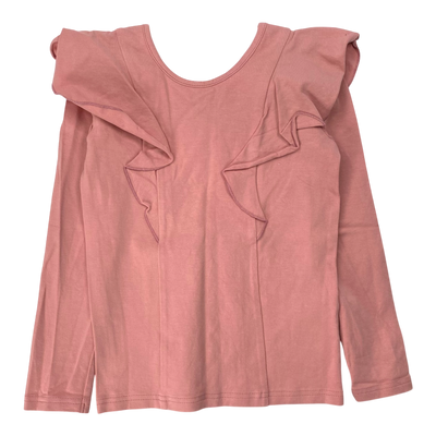 Gugguu frill shirt, salmon pink | 98cm