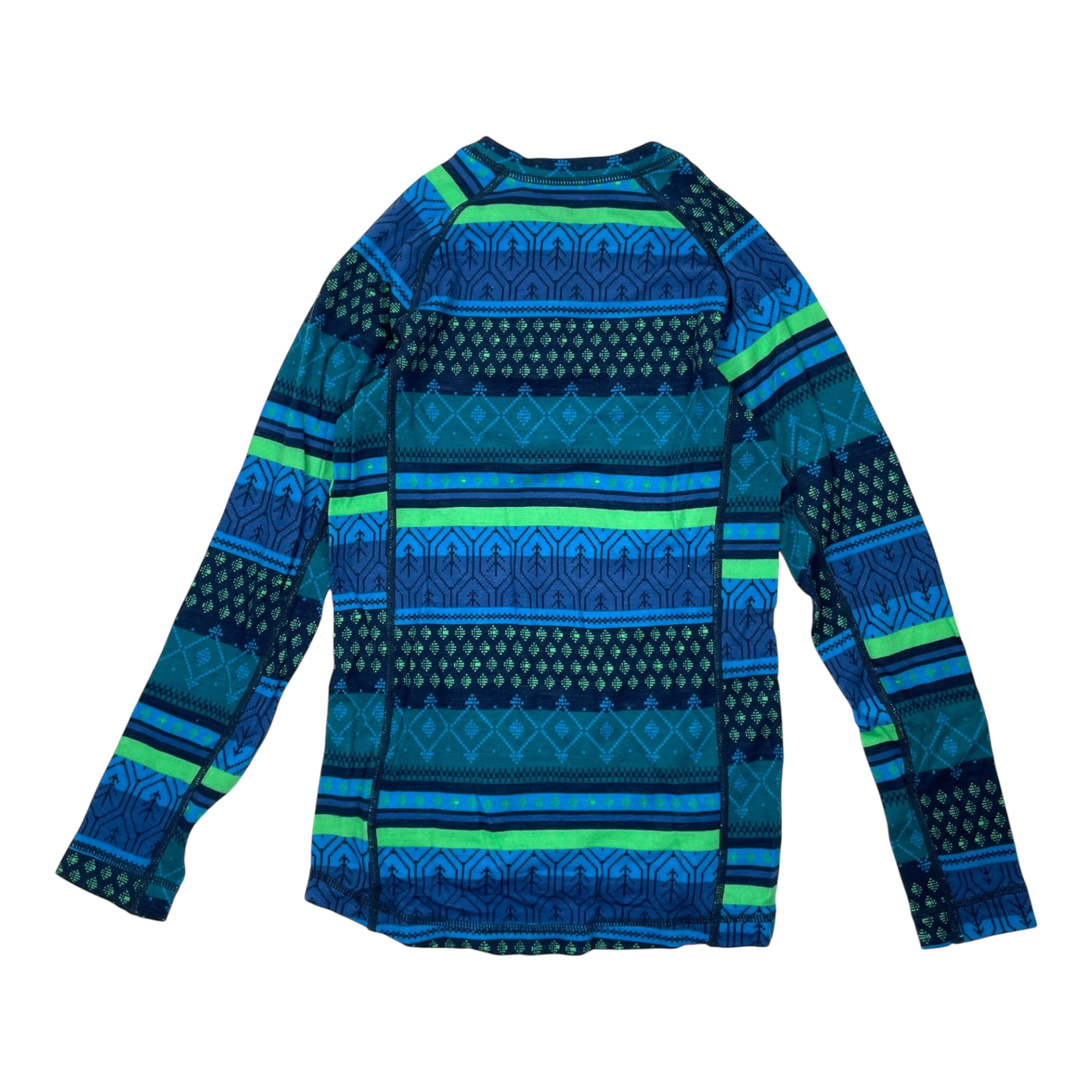 Reima taitoa wool baselayer set, blue/green | 130cm