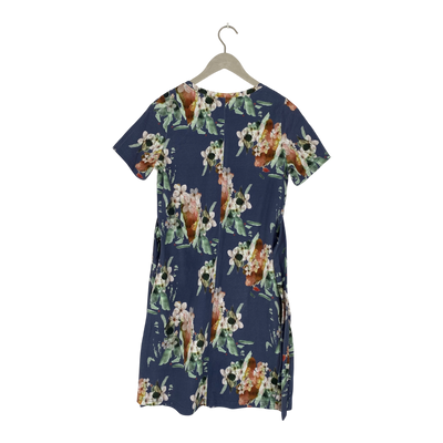 Kaiko t-shirt belted dress, blue blossom | woman S
