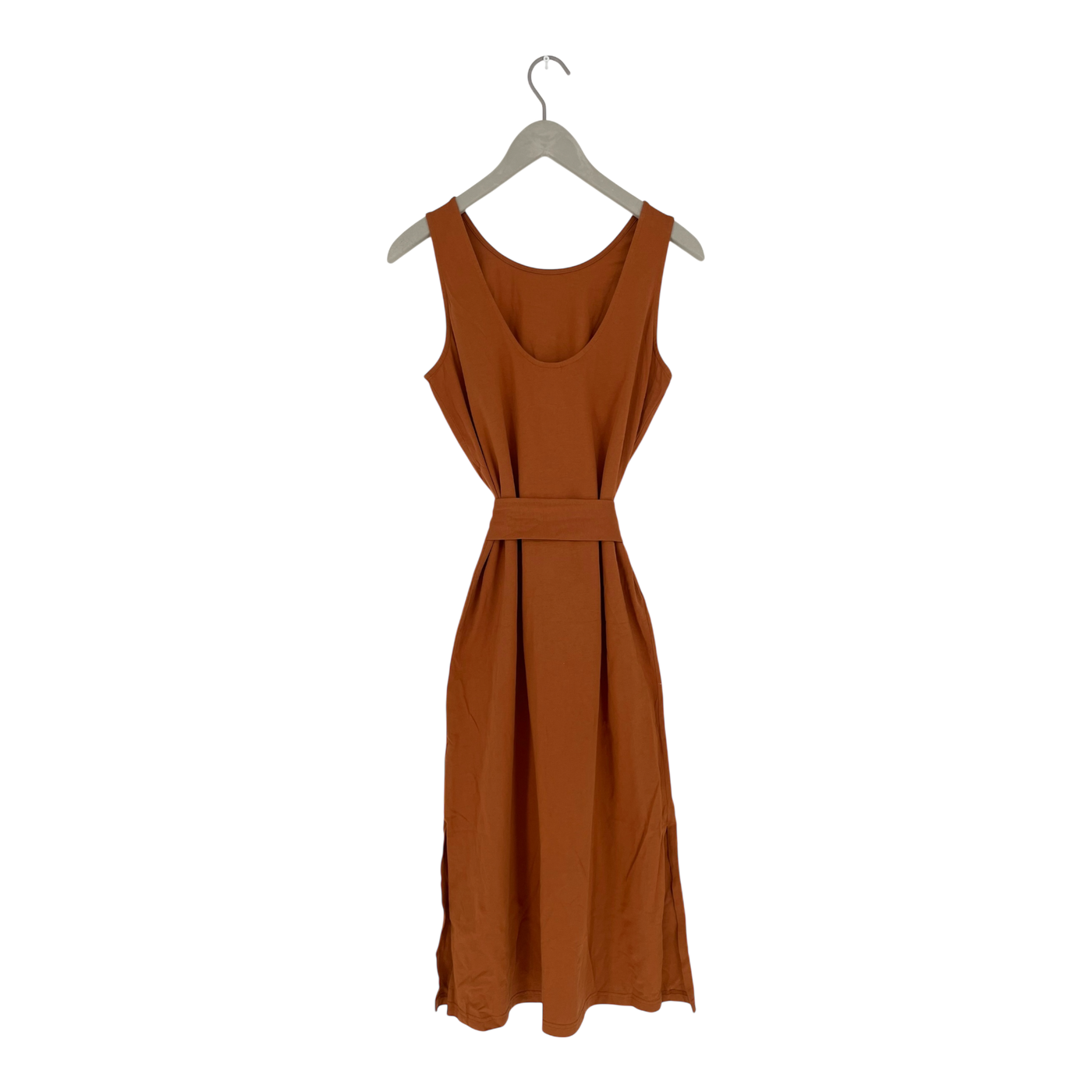 Kaiko belted tank midi dress, rust | woman S