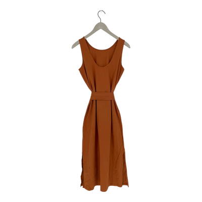 Kaiko belted tank midi dress, rust | woman S