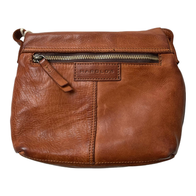 Harold's Bags leather submarine crossbag small, cognac