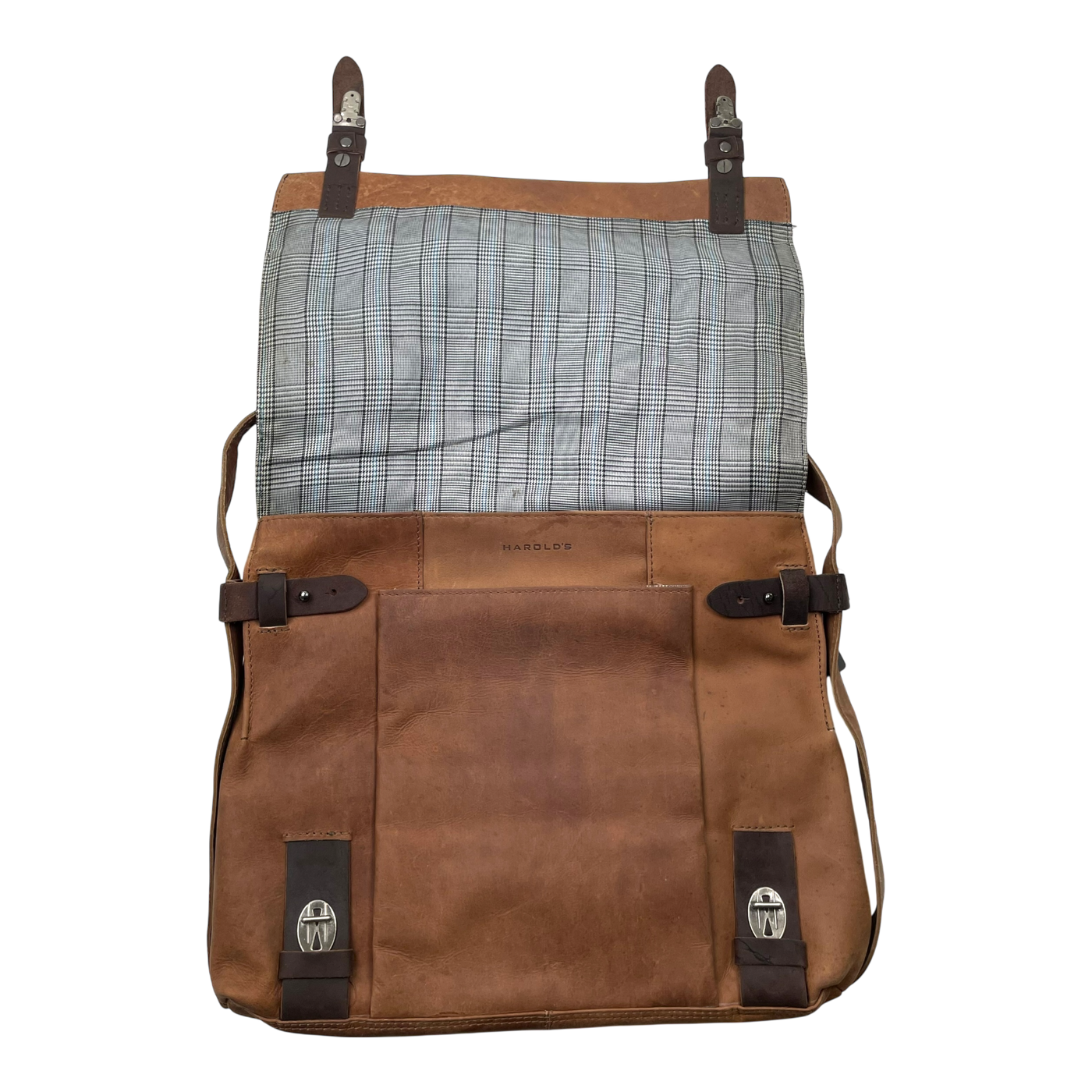 Harold's Bags leather antic heritage messenger bag L, nature