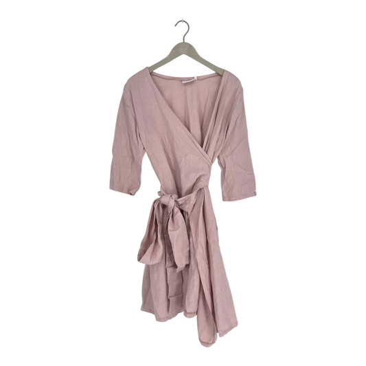 Nakoa linen wrap dress, rose | woman S