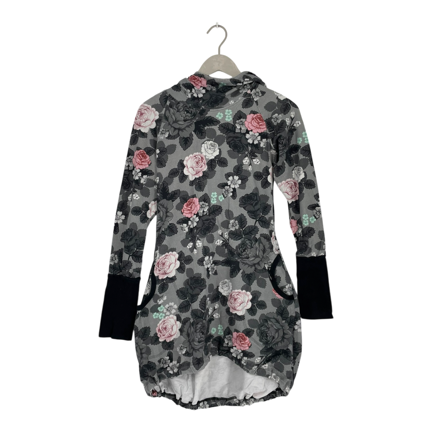 Ommellinen hoodie tunic, flower | woman M