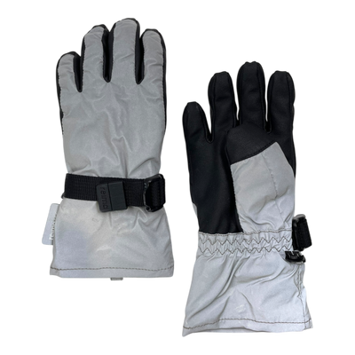 Reima refle winter gloves, black/silver | 2-4y