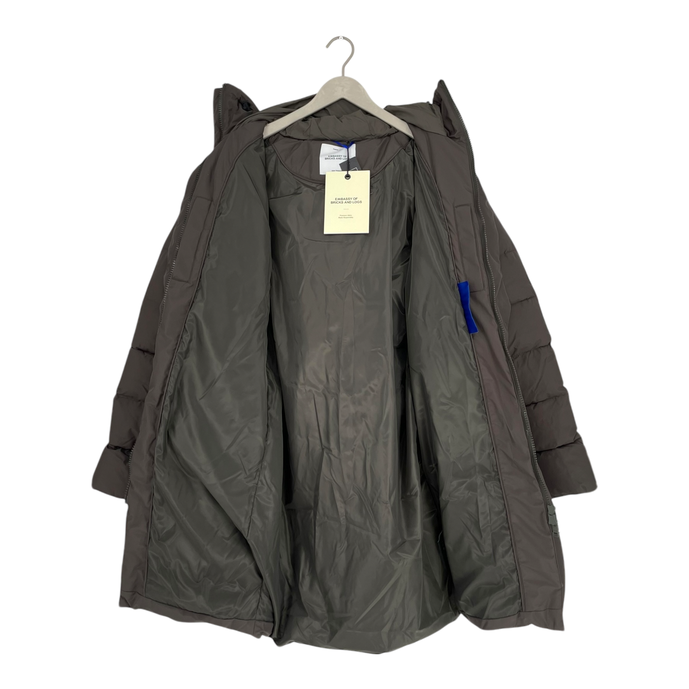 Embassy of Bricks and Logs Kensington puffer jacket, black olive | unisex L