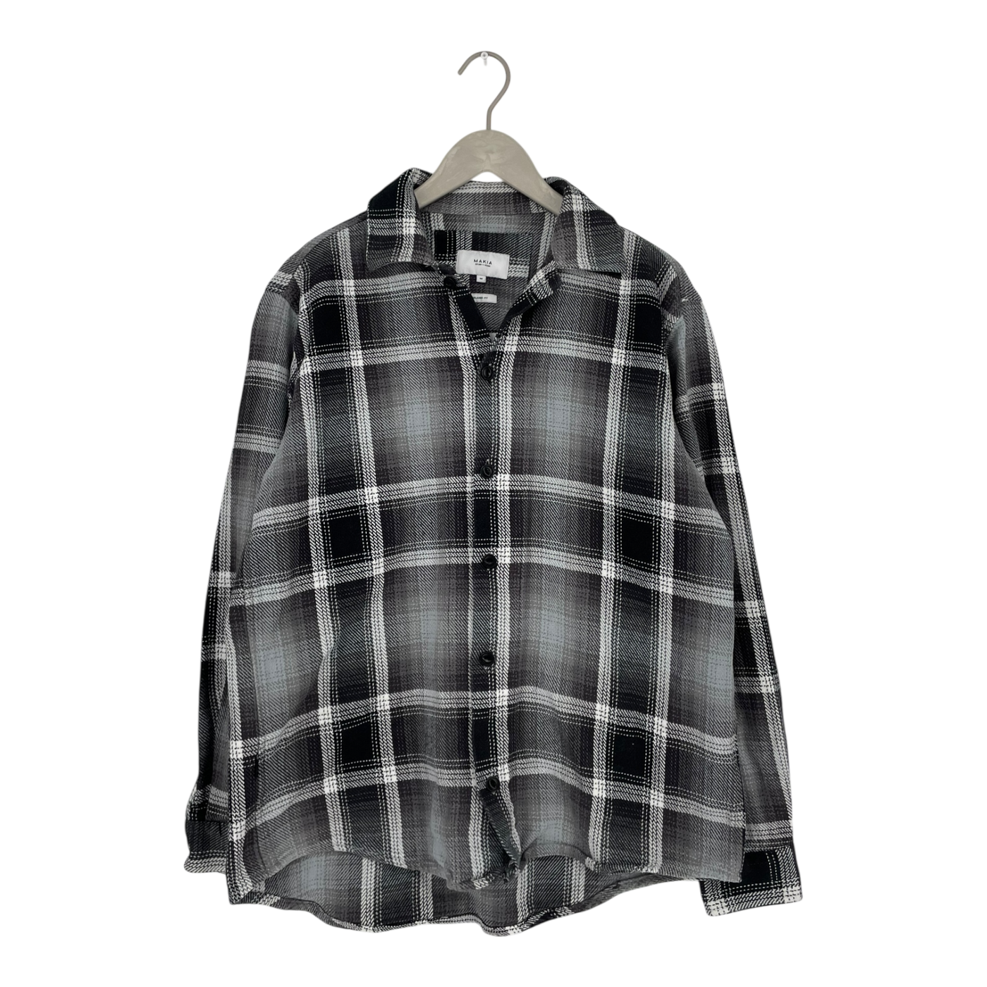 Makia cabin overshirt, black/grey | man M