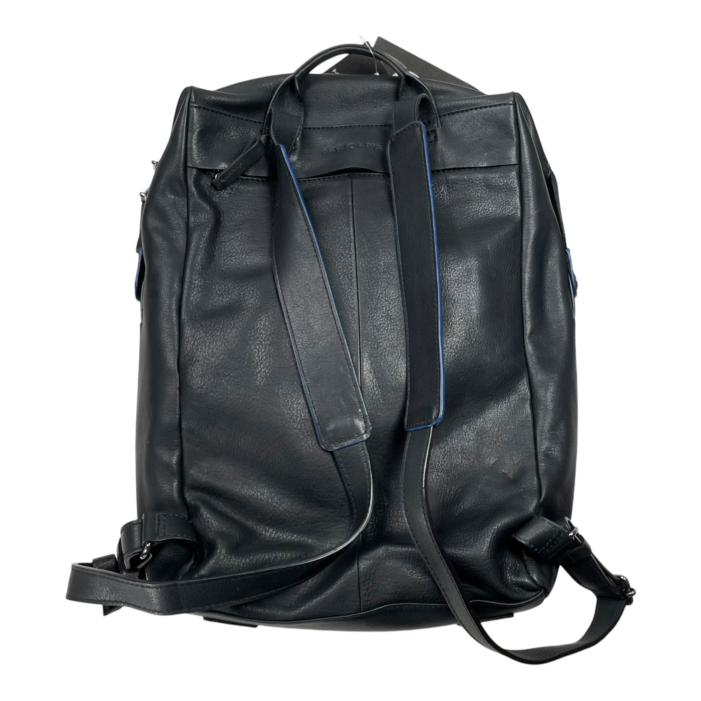 Harold's Bags leather scraper backpack, black