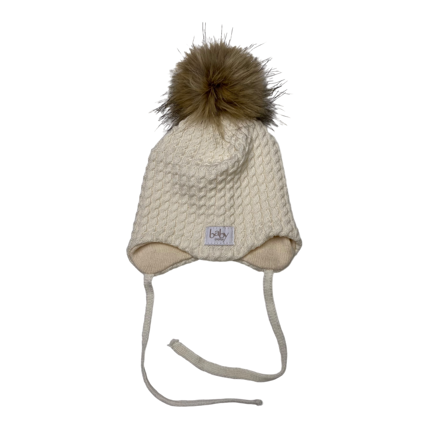 Gugguu merino wool beanie, white | 0-1y