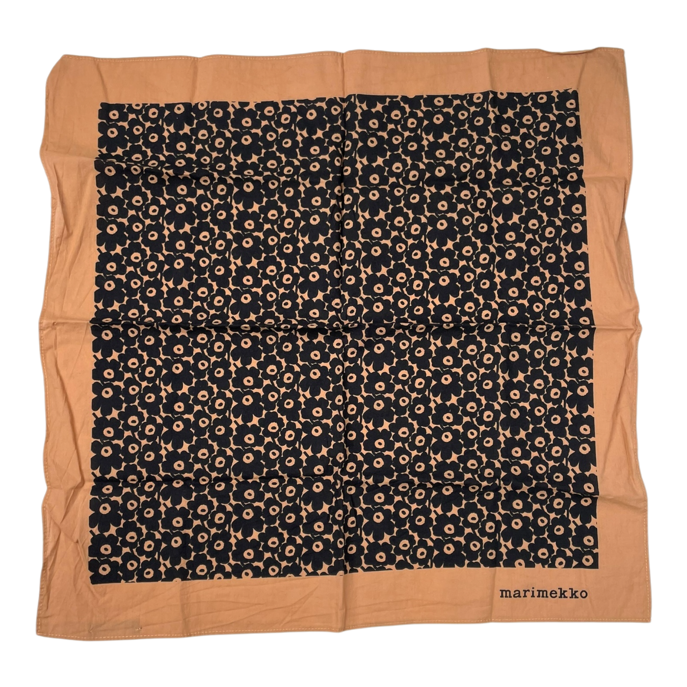 Marimekko woven scarf, brown unikko | unisex