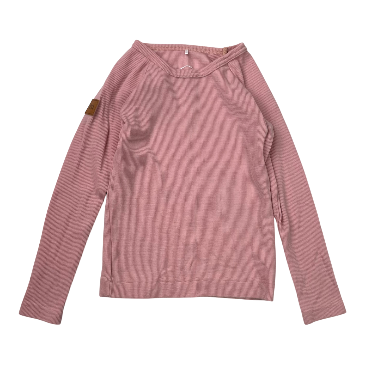 Metsola rib merino shirt, salmon pink | 104cm