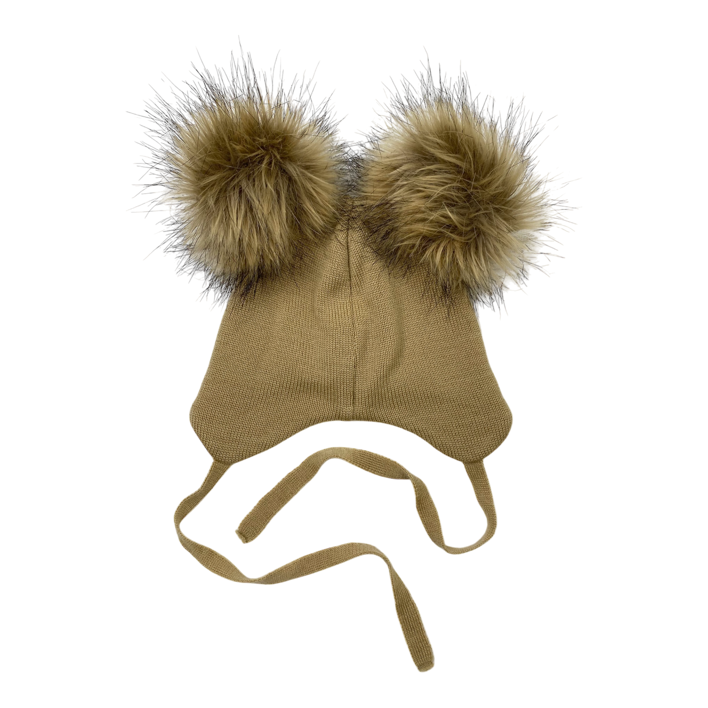 Gugguu merino beanie and mittens set, beige | 1-3y