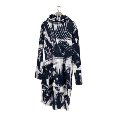 Ommellinen hoodie dress, black/white | woman XXL