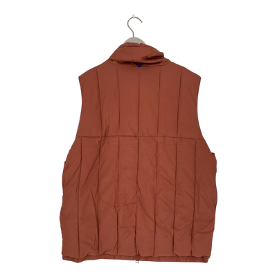Embassy of Bricks and Logs puffer vest, burnt orange | unisex L