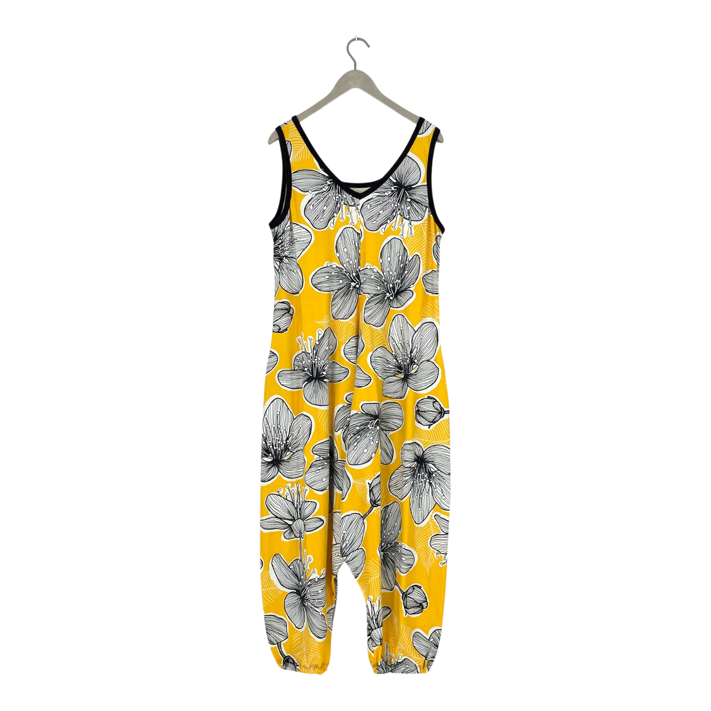 Ommellinen harem tricot jumpsuit, flower | woman 3XL