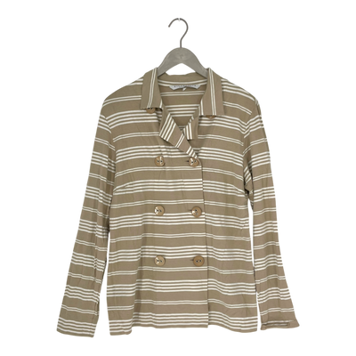 Marimekko tricot button shirt, stripes | woman XL