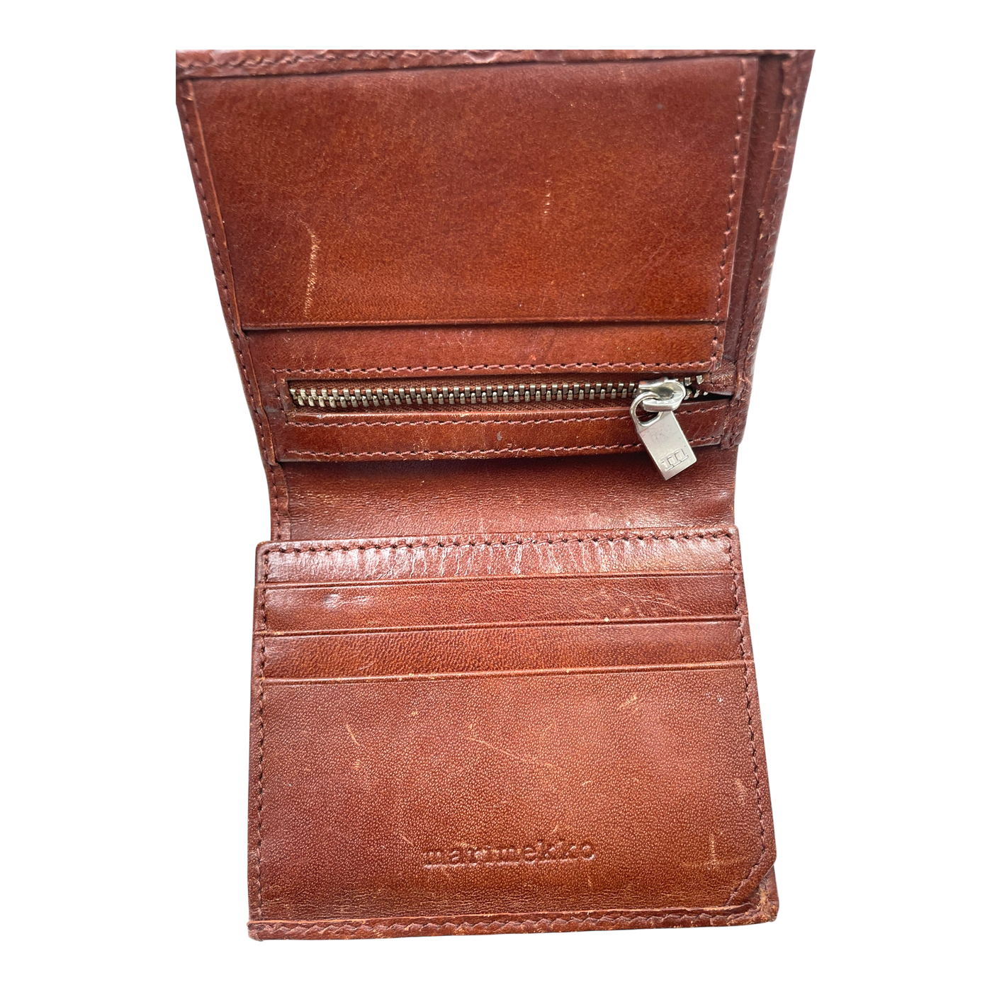 Marimekko leather wallet, brown unikko