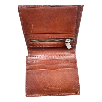 Marimekko leather wallet, brown unikko