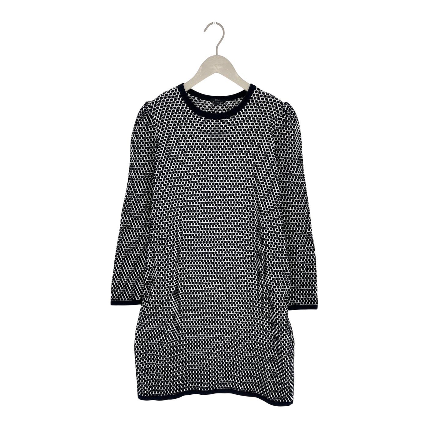 COS knit dress, dark blue/white | woman M