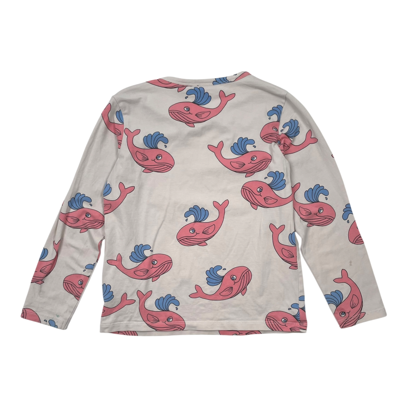 Mini Rodini shirt, pink whale | 116/122cm