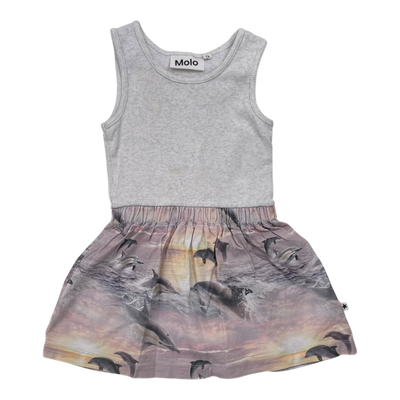 Molo colleen dress, dolphins | 86/92cm
