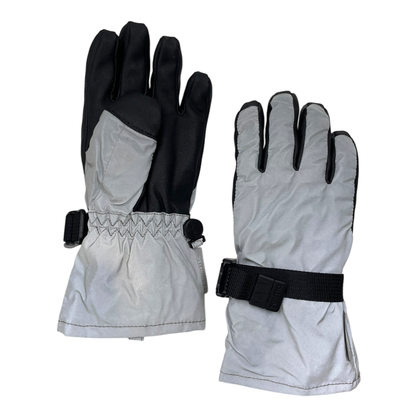 Reima refle winter gloves, black/silver | 2-4y