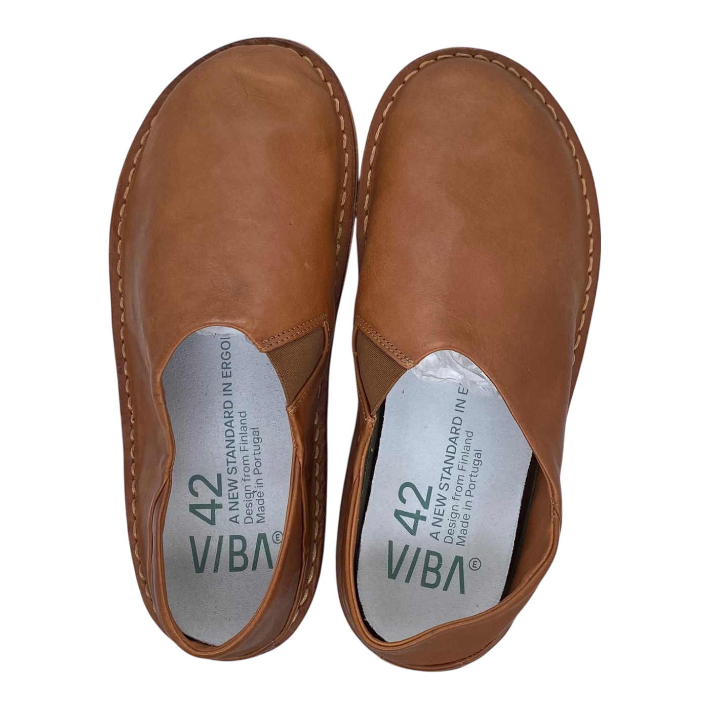 VIBAe Zuma leather shoes, cognac brown | 42